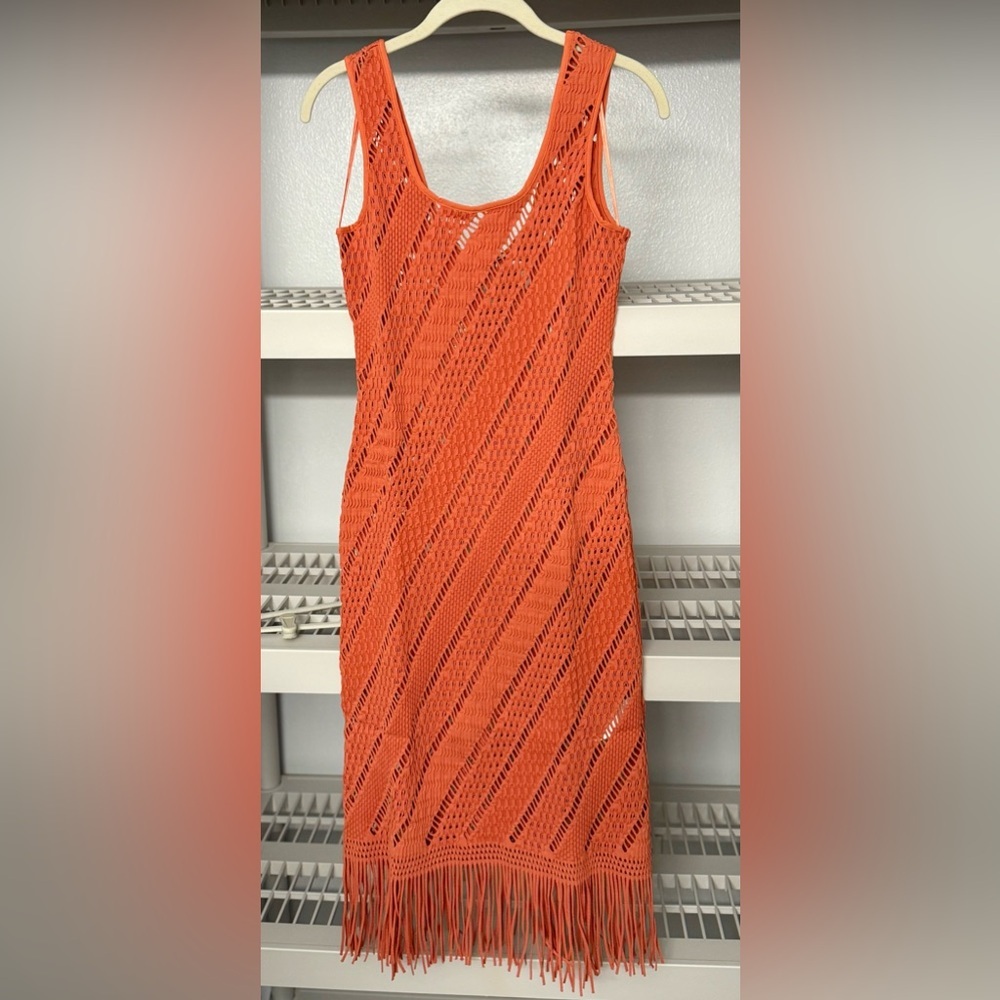 NWT Seafolly Marrakesh Tassel Cover-Up Dress Cinnamon Size S